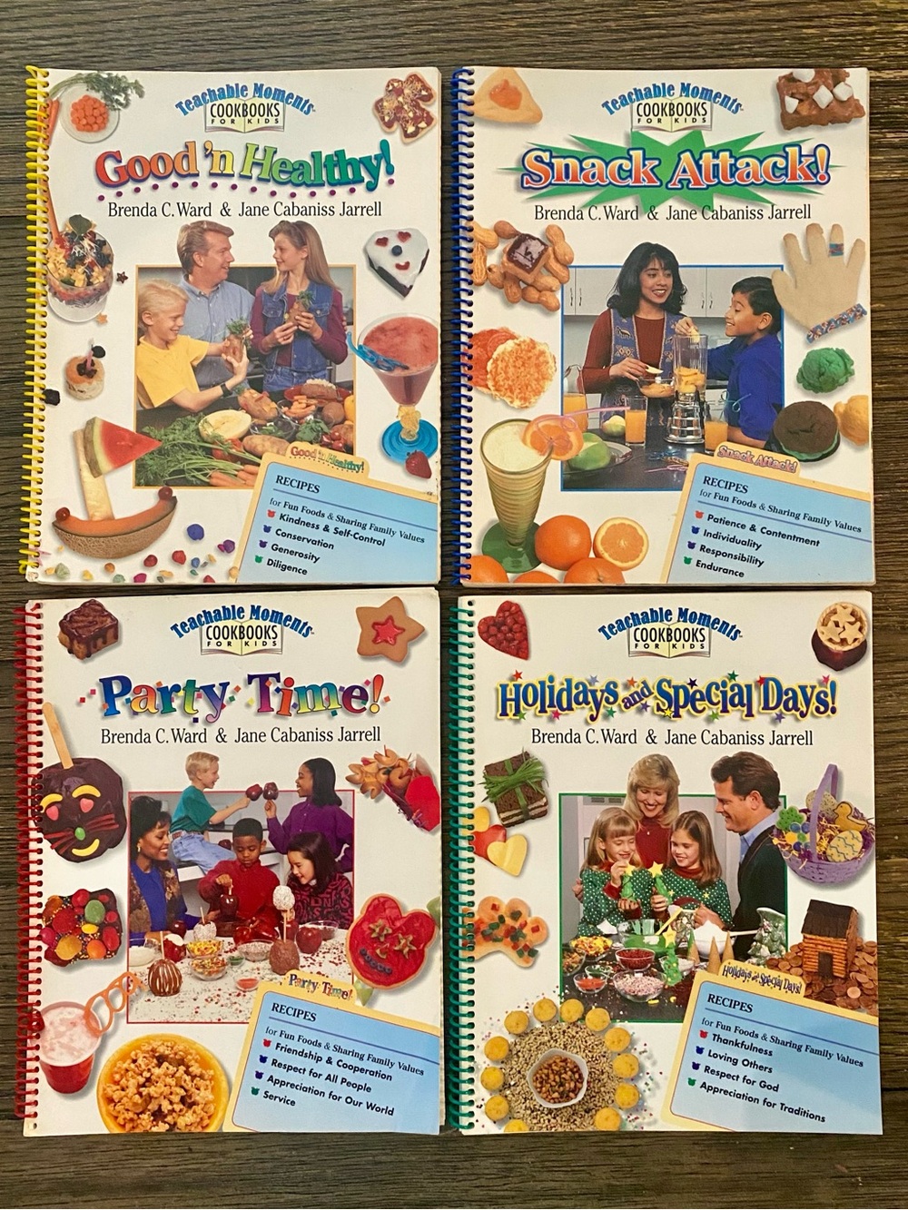 Vintage Teachable Moments Cookbooks for Kids Book Bundle Lot Homeschool Learn